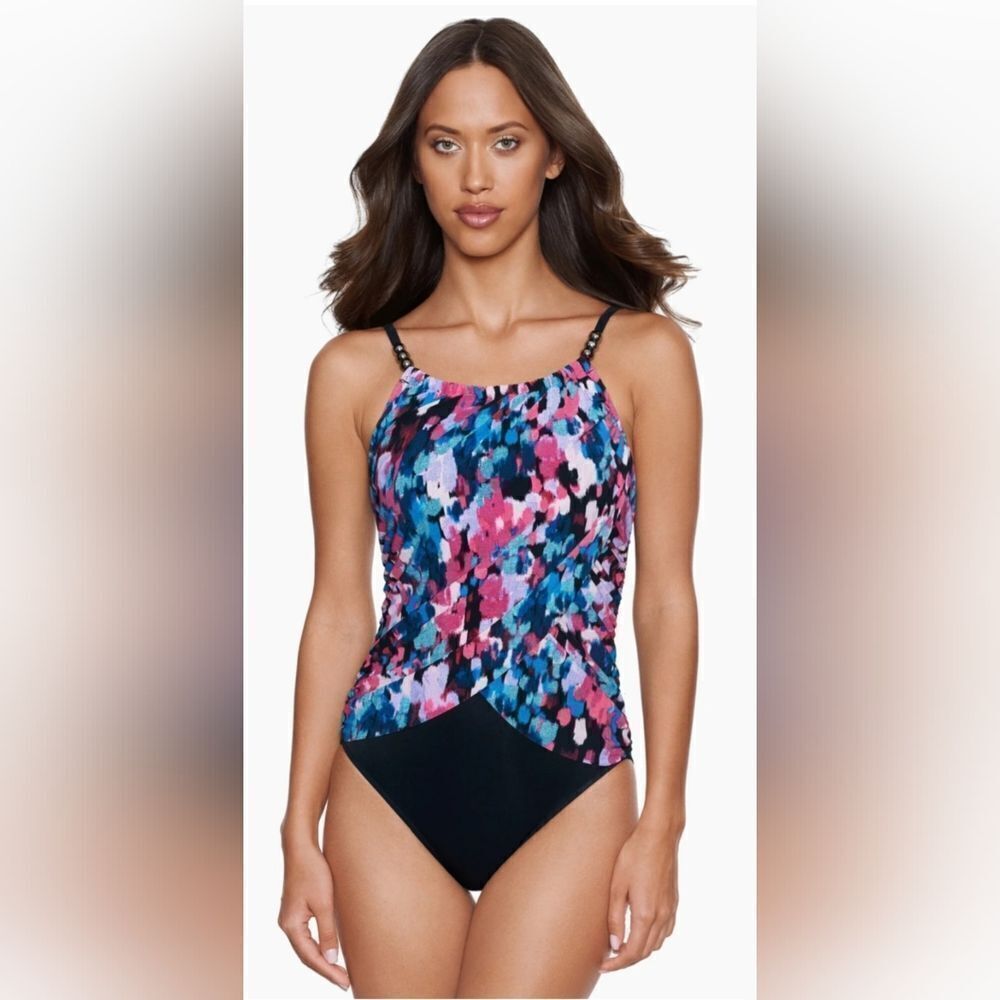 Magicsuit Lisa in Beachcombing One Piece Swimsuit NWOT Size 12 Multi-color/black